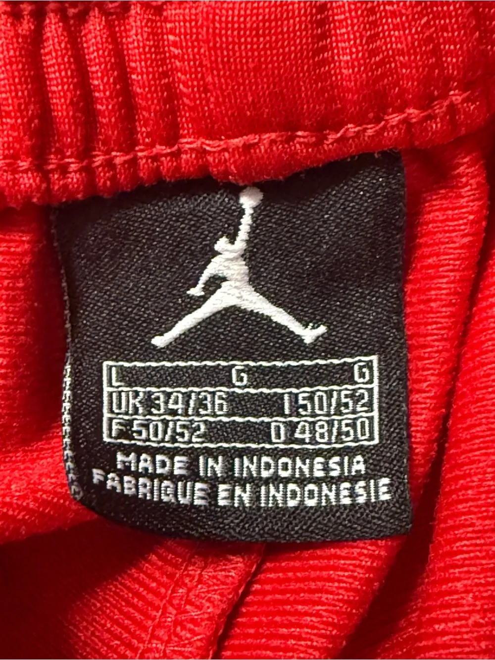 Jordan Jumpman Warm Up Pants Red White Ankle Zip Basketball Size L